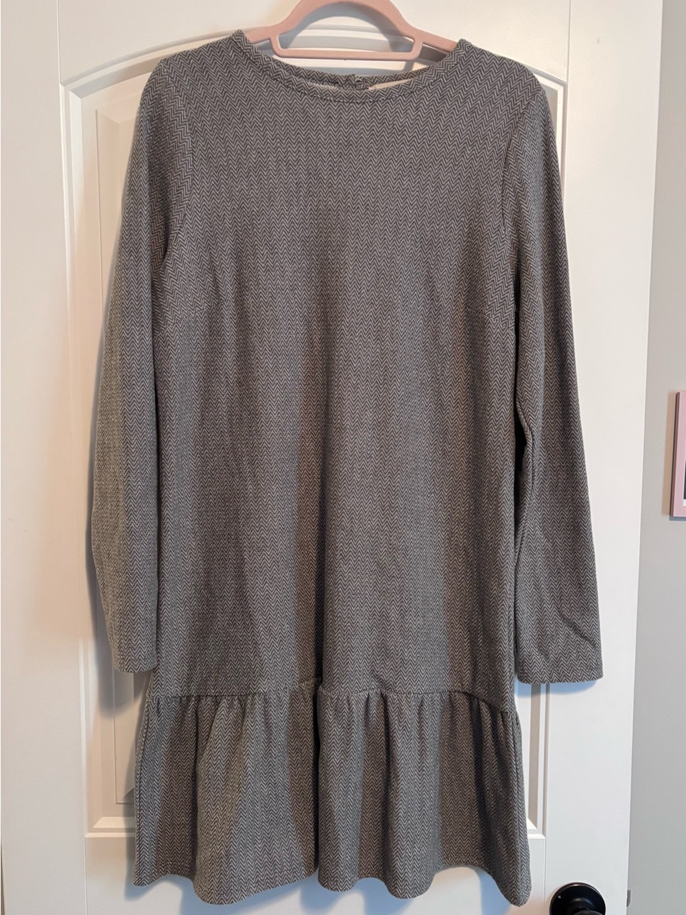 Like New Loft Drop Waist Herringbone Dress - Size M